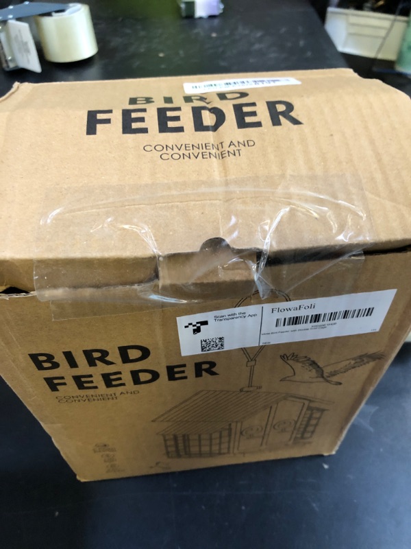 Photo 1 of FlowaFoli Bird Feeders for Outdoors, Metal Bird Feeder with Double Suet Cage Weatherproof Metal Roof, 2 in 1 Mixed Seeds Suet Feeder, 4Lbs Large Capacity, Great for Finch?Cardinal?Chickadee?Brown?
