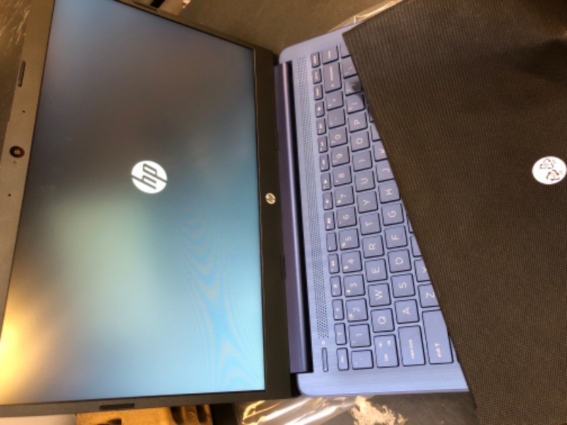 Photo 1 of HP Portable Laptop, Student and Business, 14" HD Display, Intel Quad-Core N4120, 4GB DDR4 RAM, 64GB eMMC, 1 Year Office 365, Webcam, SD Card Reader, HDMI, Wi-Fi, Windows 11 Home, Blue, KKE Mousepad
