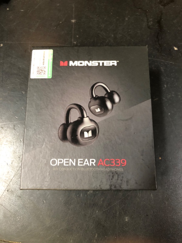 Photo 1 of Monster Open Ear AC339 Earbuds, Bluetooth 6.0 Earphones Stereo Sound, Open Ear Clip Wireless Earbuds 40 Hours Playback,Touch Control, IPX6 Waterproof