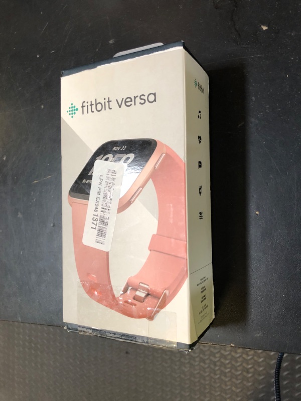 Photo 1 of Fitbit Versa Smart Watch, Peach/Rose Gold Aluminium, One Size (S & L Bands Included)