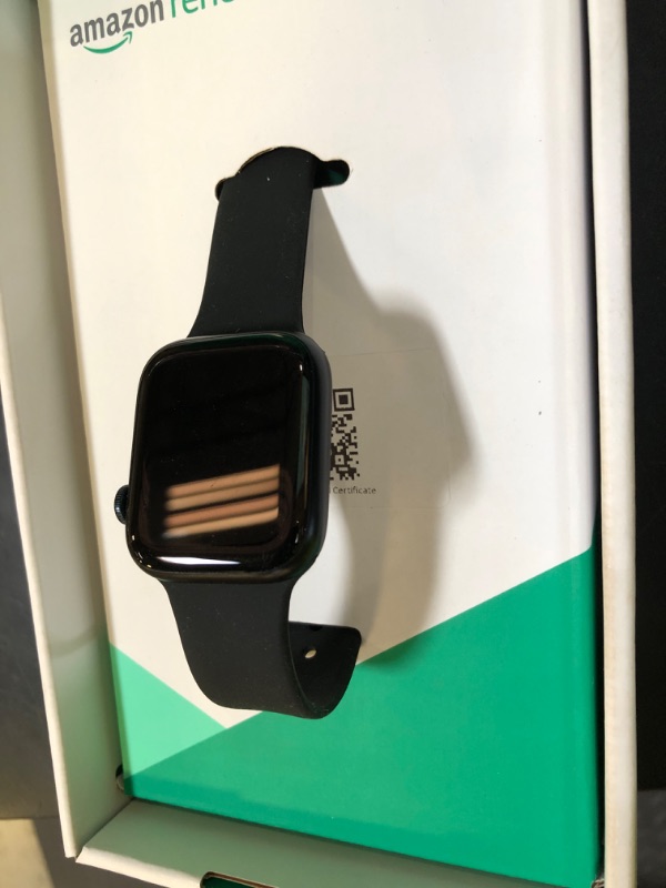 Photo 1 of Apple Watch Series 8 (GPS, 45mm) Midnight Aluminum Case with Midnight Sport Band (Renewed Premium)
