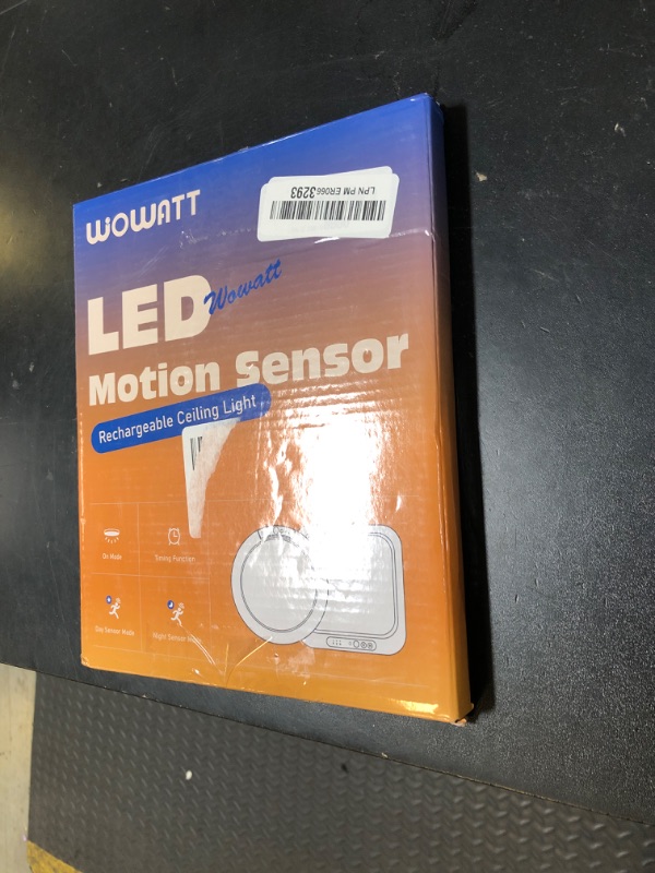 Photo 1 of wowatt Battery Operated Ceiling Light Rechargeable Ceiling Lights with Remote Wireless Shower Lamp 3000K 4500K 6500K 7.48in Dimmable Timing Motion Activated Lighting Indoor for Closet Shower