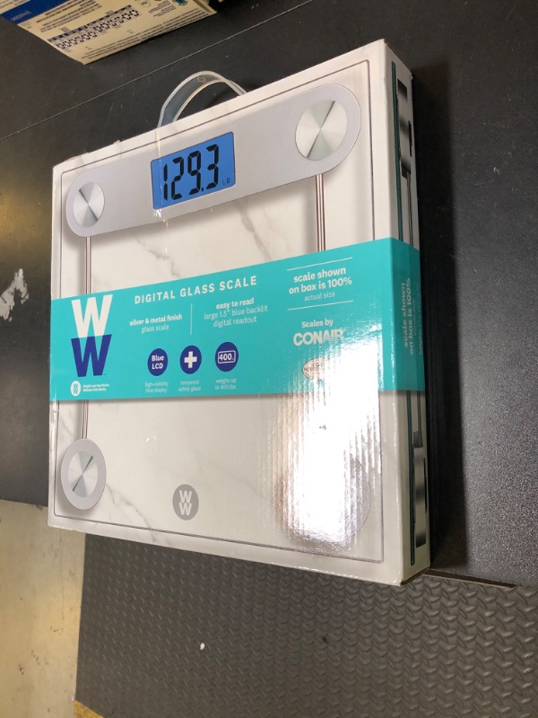 Photo 1 of Weight Watchers Scales by Conair Scale for Body Weight, Digital Bathroom Scale in Clear