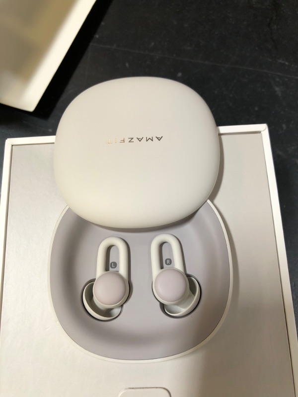 Photo 1 of Amazfit Zenbuds Smart Sleep Earbuds, Noise Blocking, in-Ear Alarm, Soothing Sounds, Light and Comfortable, in-Ear Alarm Detection, Cloud White