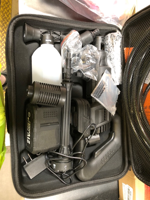 Photo 1 of Cordless Pressure Washer Battery Powered; 1200PSI Cordless Power Washer with Brushless Motor, 4.0Ah Battery,6-in-1 Nozzle, 3 Power Level; Handheld Portable Pressure Washer Cordless (5022-BK3)