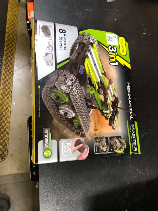 Photo 1 of BIRANCO. Remote Control Tracked 3in1 Stunt Racer Building Kit - RC Car STEM Construction Toy, Gift Idea for Kids, Boys and Girls Ages 8-12 Year Old (353 Pcs)