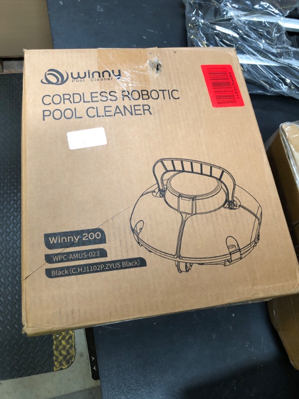 Photo 1 of Cordless Robotic Pool Cleaner,Pool Vacuum with Auto- Parking, Lightweight, Ideal for Above Ground Flat Pool up to 645 sq.ft,Black