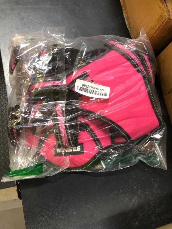 Photo 1 of rabbitgoo Dog Harness No Pull with 2 Leash Clips, Adjustable Soft Padded, Reflective Oxford No Choke Pet Vest with Easy Control Handle for Large Dogs, Hot Pink, XL