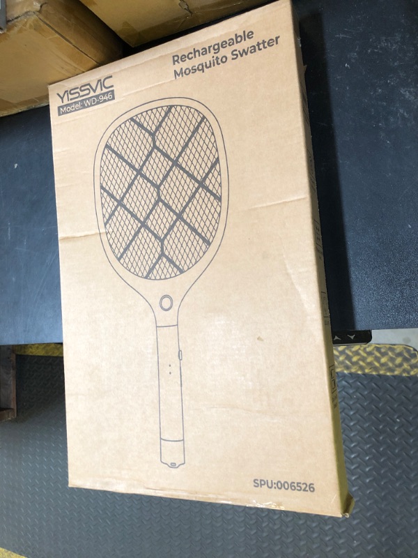 Photo 1 of YISSVIC Electric Fly Swatter Bug Zapper Racket 4000V Rechargeable Mosquito Killer with LED Light for Indoor Home Office Backyard Patio Camping