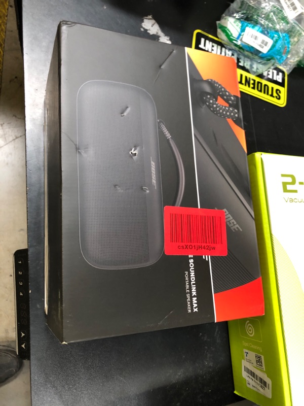 Photo 1 of Bose SoundLink Max Portable Speaker, Large IP67 Waterproof Bluetooth Speaker, Up to 20 Hours of Playtime, USB-C, Built-in 3.5mm AUX Input, Black