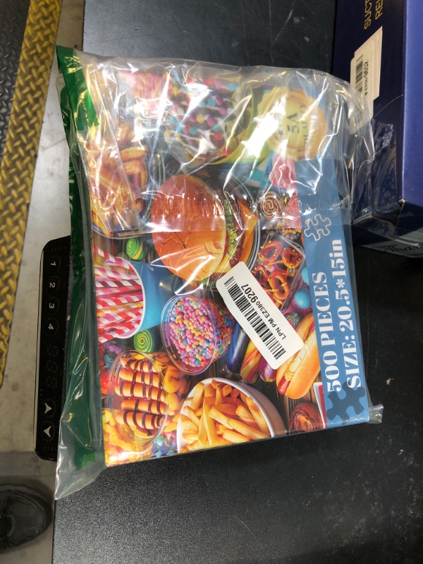 Photo 1 of 500 Piece Puzzle for Adults, Hamburger Jigsaw Puzzles, Youths Favorite Foods Puzzles 500 Pieces, Birthday and Barious Holiday Party for Family Kids and Adults, Funny Puzzle for Adults, 20.5x15 in