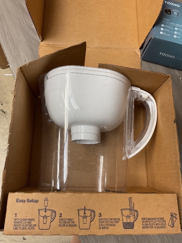 Photo 1 of Brita Water Pitcher, Everyday Elite Filter, Removes 99% of Lead, Includes 1 Filter, 10-Cup Capacity, White
