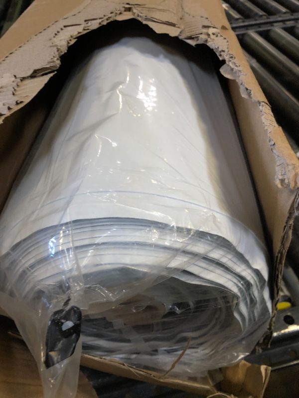 Photo 1 of Spirecover Crawl Space Vapor Barrier, 12 Mil Vapor Barrier, 10'x100', Plastic Drop Cloth Covering for Crawlspace Encapsulation, Thick Plastic Sheeting, Black and White Panda Film