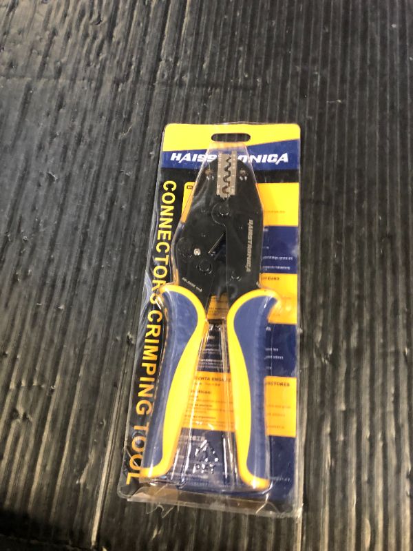 Photo 1 of haisstronica Crimping Tool for Non-Insulated Terminal,AWG 22-8 Ratchet Wire Crimper Tool,Wire Terminal Crimper HS-7327