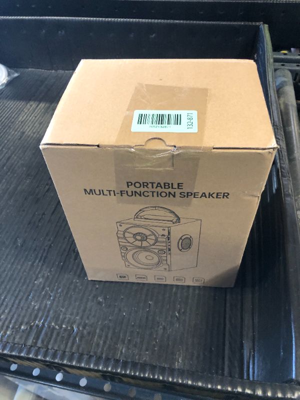 Photo 1 of Portable Big Bluetooth Speakers with Light, Wireless with Subwoofer, FM Radio, LED Lights, EQ, Booming Bass, Bluetooth 4.2 Stereo Loud Outdoor/Indoor Retro , for Home, Camping, Travel