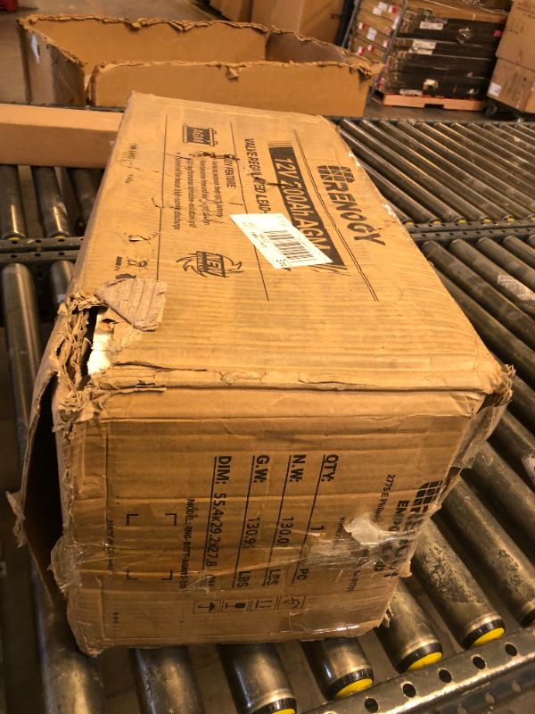 Photo 1 of Renogy Deep Cycle AGM Battery 12 Volt 200Ah, 3% Self-Discharge Rate, 2000A Max Discharge Current, Safe Charge Most Home Appliances for RV, Camping, Cabin, Marine and Off-Grid System, Maintenance-Free