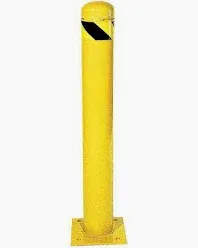 Photo 1 of 36" Fixed, Carbon Steel Bollard with Dome Cap; 4-1/2"O.D. - 2 pc
