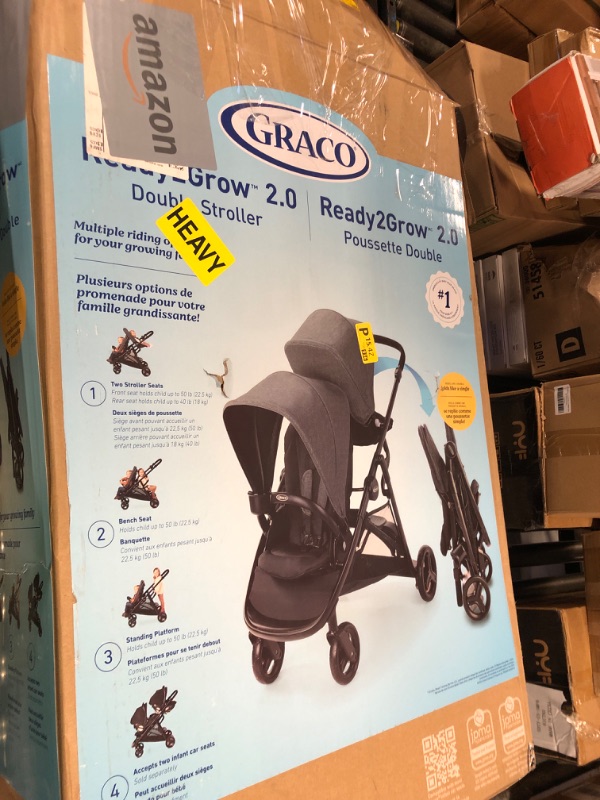 Photo 1 of Graco Ready2Grow 2.0 Double Stroller Features Bench Seat and Standing Platform Options, Rafa