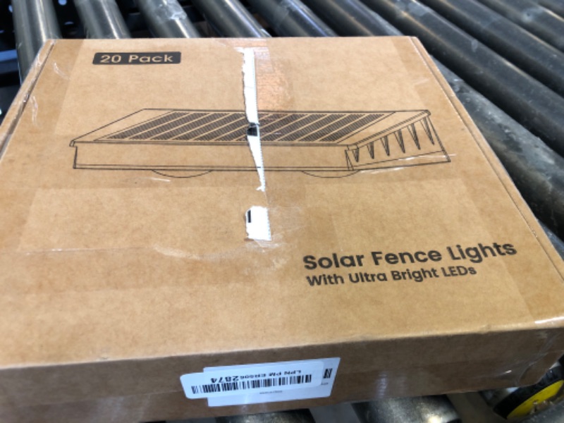 Photo 1 of Solar Fence Lights Outdoor, 20 Pack Warm/Neutual/Cool White Fence Lights Solar Powered with 2 LED, IP65 Waterproof, Deck Lighting for Backyard, Patio, Wall, Railing, Pool, Stair