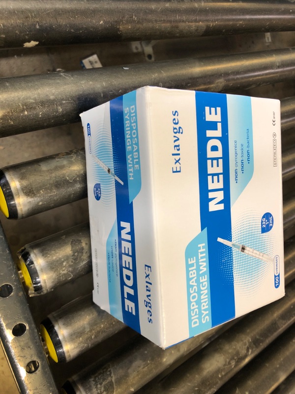 Photo 1 of 100 Pack Disposable 3ml/cc Lab Syringes with 23Ga 1 Inch Needle Luer Lock, Individually Sealed Packed
