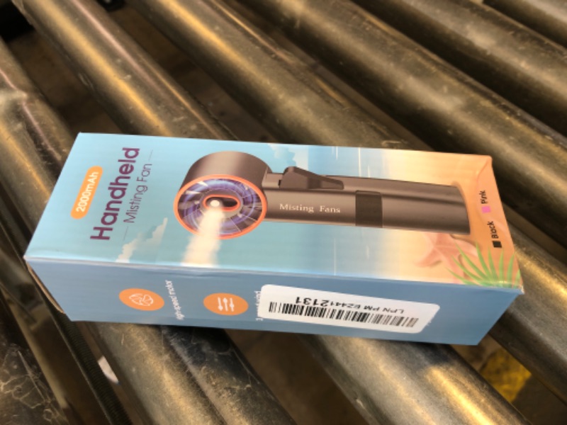 Photo 1 of Ausic Portable Handheld Misting Fan, Turbo Fans with Mist, High-Speed, 3 Speeds Personal Small Water Spray Fan, Outdoor Cooling Rechargeable Battery Operated Fans for Kids/Travel/Makeup/Shopping