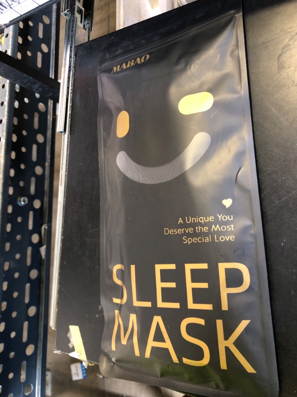 Photo 1 of MABAO Sleep Mask for Side Sleeper, Eye Mask for Sleeping Women Men, 3D Contoured Cup No Eye Pressure 100% Light Blocking Sleeping Mask with Adjustable Strap Night Blindfold Flight, Travel, Nap, Black
