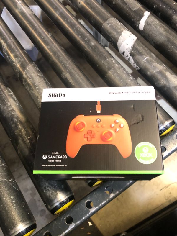 Photo 1 of 8Bitdo Ultimate C Hall Effect Joysticks/Hall Trigger Wired Controller with RGB Lighting Fire Ring, 3.5mm Audio Jack for Xbox Series X|S, Xbox One, Windows 10/11 - Officially Licensed (Orange)