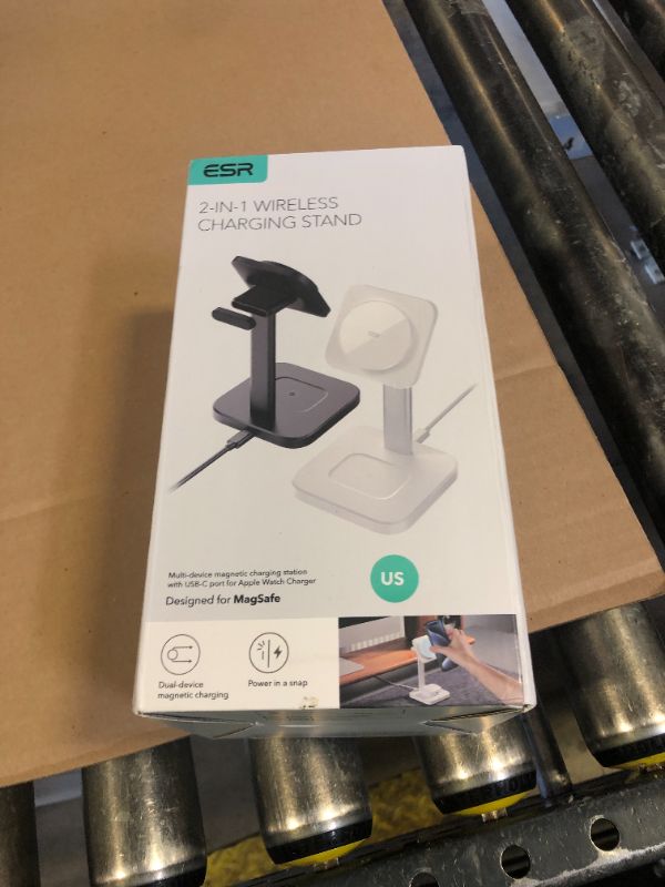 Photo 1 of ESR 2 in 1 Charging Station for Apple, MagSafe Charger Stand for iPhone [Certified], Magsafe Charging Station for Multiple Devices iPhone 17/16/15/14/13/12, Apple Watch, & AirPods, Black