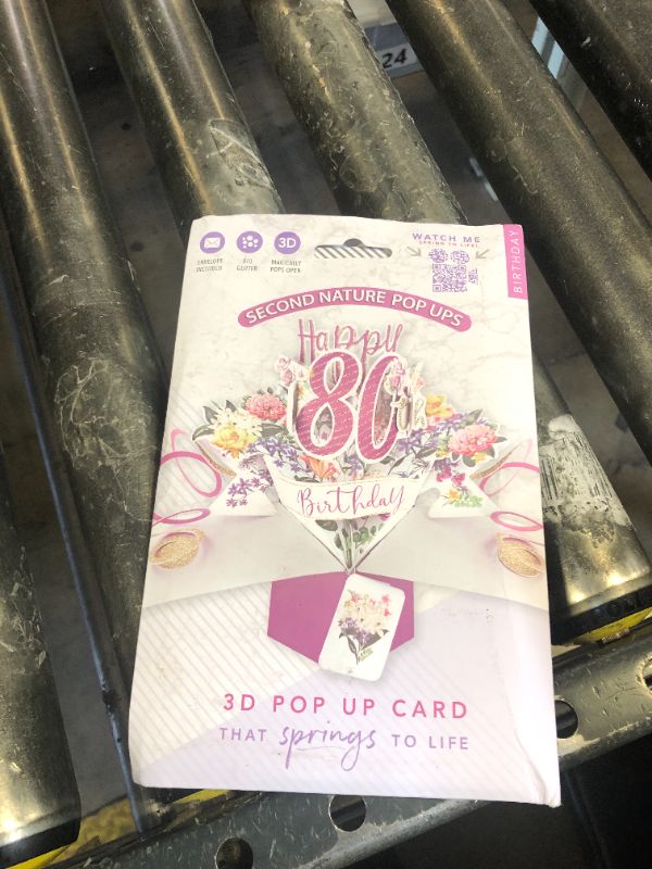 Photo 1 of Happy 80th Birthday Pop-Up Greeting Card Original Second Nature 3D Pop Up Cards
