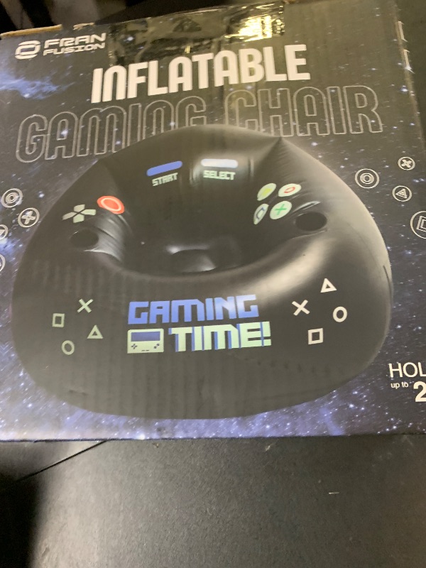 Photo 1 of Inflatable Gaming Chair for Kids & Teens with Cup Holders and Side Pocket - This Air Gaming Bean Bag Chairs for Kids is The Perfect Furniture for Gamer Room Decor - Perfect Gaming Stuff for Boys 4-12