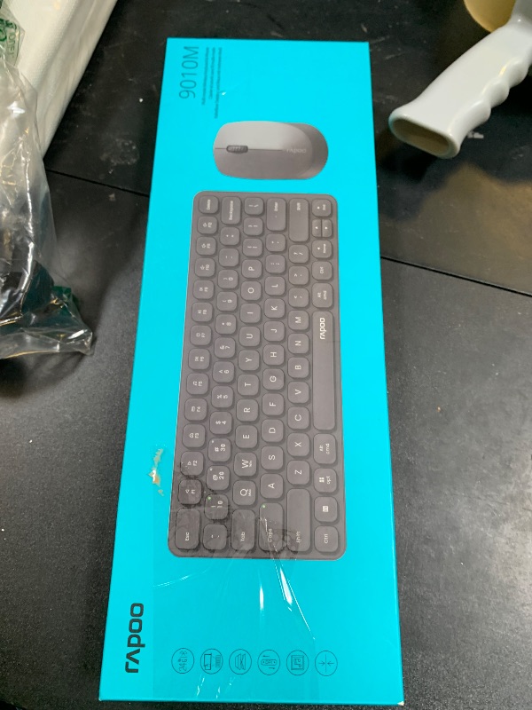 Photo 1 of PARTS ONLY ----------------------------------Rapoo 9010M Multi-Device Keyboard and Mouse Combo, 2.4GHz/Bluetooth 5.0/4.0 Wireless Keyboard & Mouse Set for Windows/Mac/Linux/Chrome, Support 4 Devices, Low-Profile Silent Click, Battery Powered
