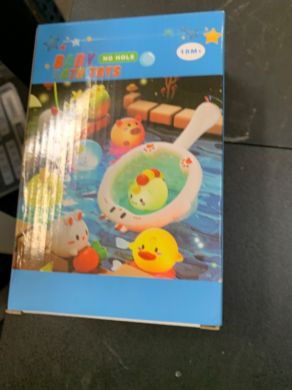 Photo 1 of Bath Toys Toddler No Hole Bath Tub Toys for Baby 6-12 Months Toys 12-18 Months 6PCS Animal Floating Bathtub Toys for Kids 1-3 Baby Shower for Infant Boys Girls (Light Up)