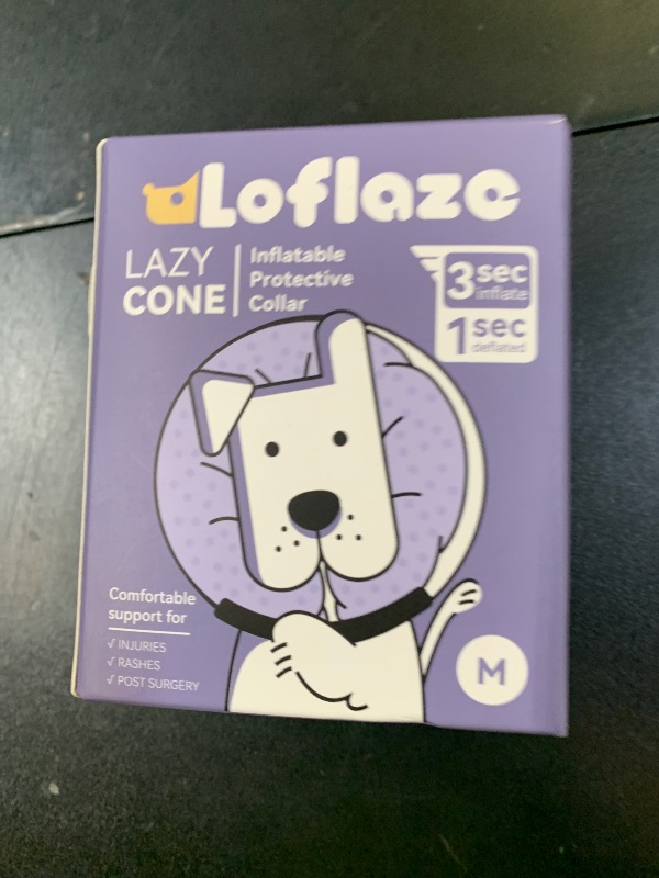 Photo 1 of Loflaze Soft Inflatable Dog Cone Collar for Small Medium Large Dogs - Neck Donut E Collar Alternative for Recovery After Surgery - Pink M