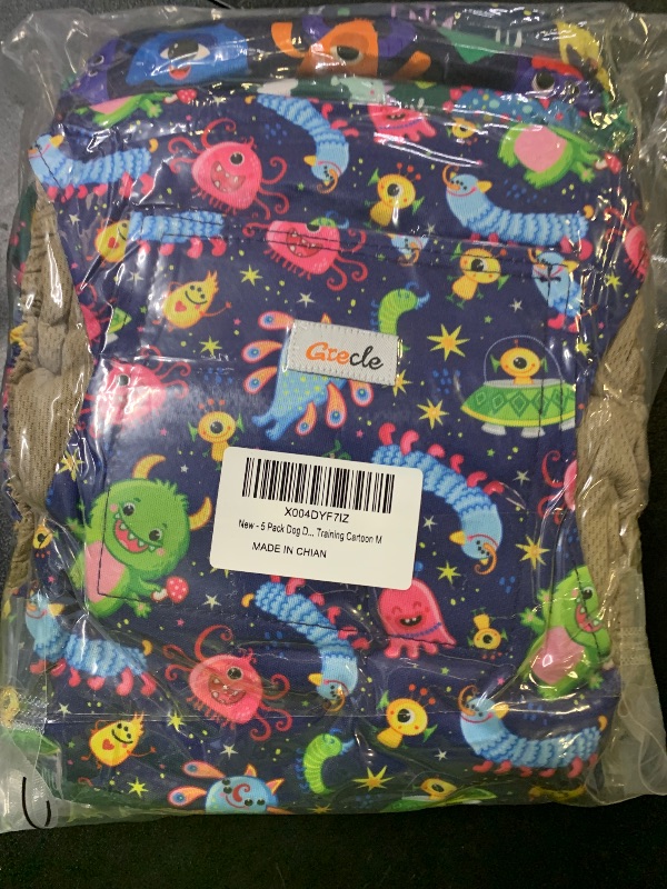 Photo 1 of 5 Pack Dog Diapers Male Reusable, Premium Belly Bands for Dogs, High Absorbing Male Dog Pee Wraps for Doggie in Incontinence or Excitable Urination and Training Cartoon M