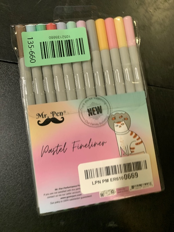 Photo 1 of Mr. Pen- Fineliner Pastel Pens, 12 Pack, Pastel Colors, No Bleed Fine Point Pen, No Smudge Fine Tip Markers, Bible / Journal Pens, Drawing / Note Taking Pen
