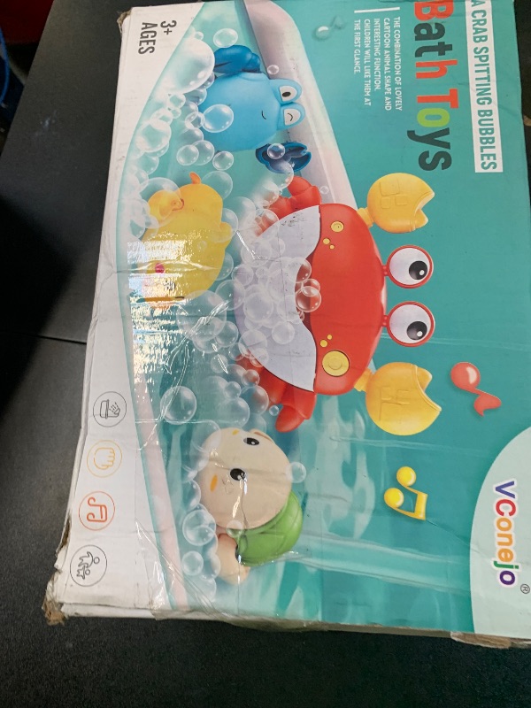 Photo 1 of Baby Bath Toys for Toddlers, Crab Bath Bubble Maker with 12 Songs, 3 Pack Wind-up Pool Toys for Kid, Bathtub Toys As Birthday Gift for Boys Girls