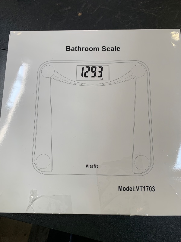 Photo 1 of Vitafit Digital Bathroom Weight Scale for Body Weight, High Accuracy Assured by Weighing Professional Since 2001,Extra Large Blue Backlit LCD and Step-On, 400lb/182kg, Clear Glass