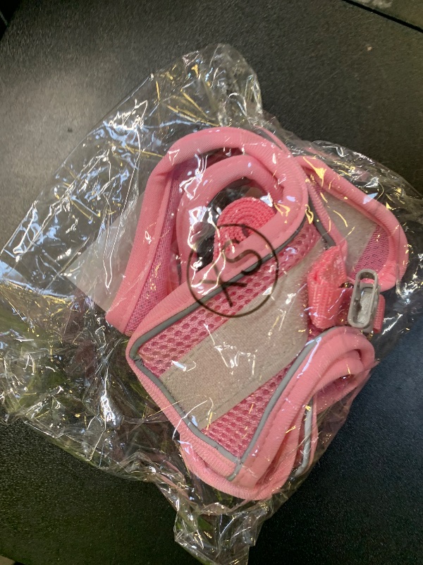 Photo 1 of JUFOO XS Pink Soft Mesh Dog Harness and Leash Set,No Escape Puppy Harnesses for Training Walking? Reflective Adjustable Puppy Vest for Small Medium Dogs, Cats (Pink, XS)
