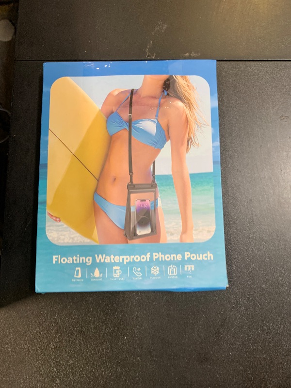 Photo 1 of Large Waterproof Phone Pouch Floating, [Double Seals] IPX8 Waterproof Pouch for Beach Vacation, Cell Phone Dry Bag for iPhone Samsung Google All Phones Light Blue