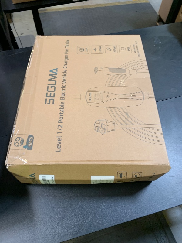 Photo 1 of SEGUMA NEMA 10-30 Level 2 Tesla Charger-24A 240V, 25FT Extension Cable, Adjustable Current(10-24A)-Portable Home Mobile EV Charger for Model Y/X/3/S/Cybertruck,NACS Connector for 3-Prong Dryer Outlet