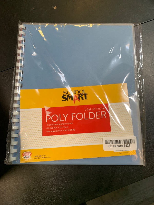 Photo 1 of School Smart 8-Pocket Project Organizer, Polypropylene, Multicolor, 1 Count (Pack of 1)