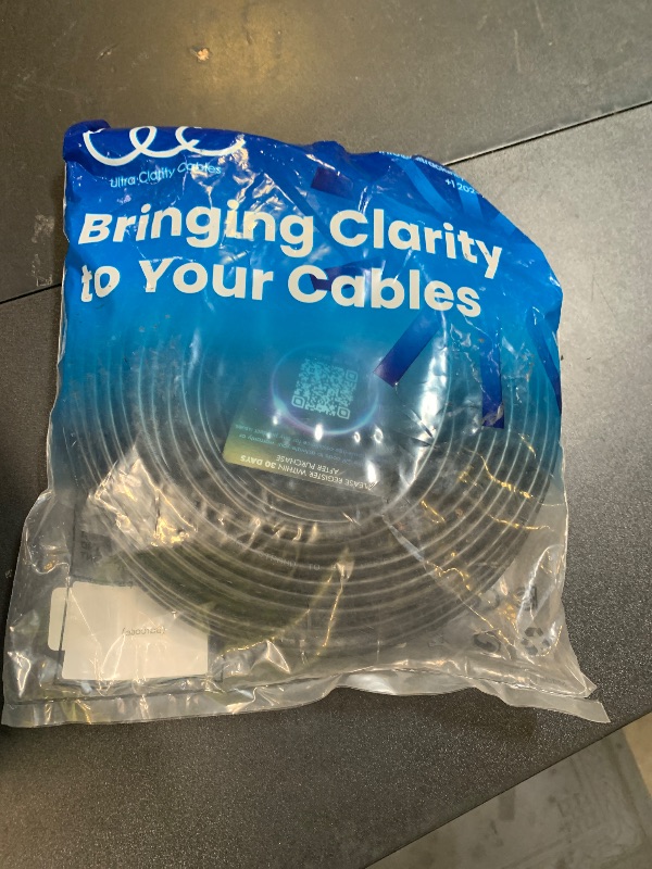 Photo 1 of Ultra Clarity Cables Cat 6 Ethernet Cable 100 ft, Outdoor&Indoor 10Gbps Ethernet Cable, High Speed Cat6 Cable RJ45 LAN Internet Cable for Computer, Router, Modem, PS4/5, Xbox, Gaming - Black
