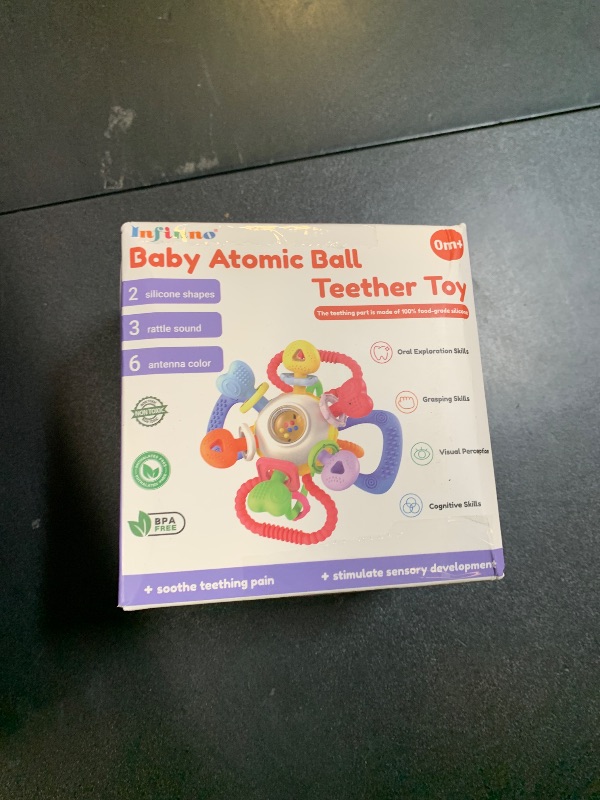 Photo 1 of Baby Montessori Sensory Teething Toy – Safe, Multi-Functional BPA-Free Silicone Teether Toy for Babies 0-12 Months – Vibrant Rattle for Teething Relief & Fun Play – Perfect Baby Toys for Boys & Girls