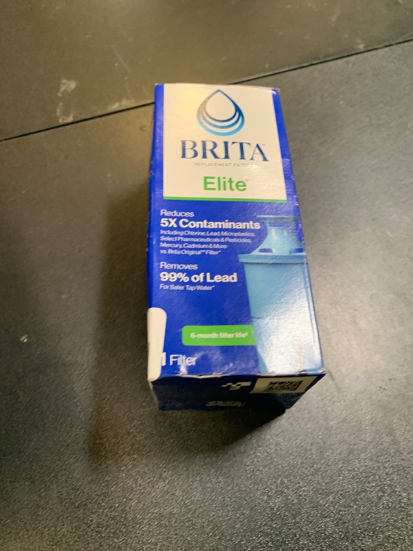 Photo 1 of Brita Elite Water Filter Replacement for Pitchers and Dispensers, BPA-Free, Reduces 99% of Lead, Lasts Six Months or 120 Gallons, Includes 1 Pitcher Replacement Filter