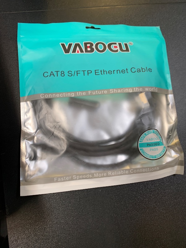 Photo 1 of Cat 8 Ethernet Cable, 1.5Ft 3Ft 6Ft 10Ft 15Ft 20Ft 30Ft 40Ft 50Ft 60Ft 100Ft Heavy Duty High Speed Internet Network Cable, Professional LAN Cable Shielded in Wall, Indoor&Outdoor