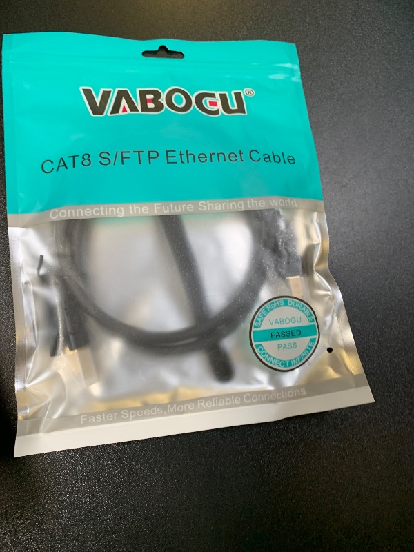 Photo 1 of Vabogu Cat 8 Ethernet Cable, 3ft Heavy Duty High Speed Internet Network Cable, 26AWG, 2000Mhz 40Gbps with Gold Plated RJ45 Connectors, Shielded for Indoor & Outdoor Use