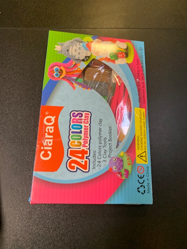 Photo 1 of CiaraQ 24 Colors Small Block Polymer Clay Starter kit, Oven Bake Clay, CPSC Conformed Non-Toxic Molding DIY Clay, Great for Kids, Beginners