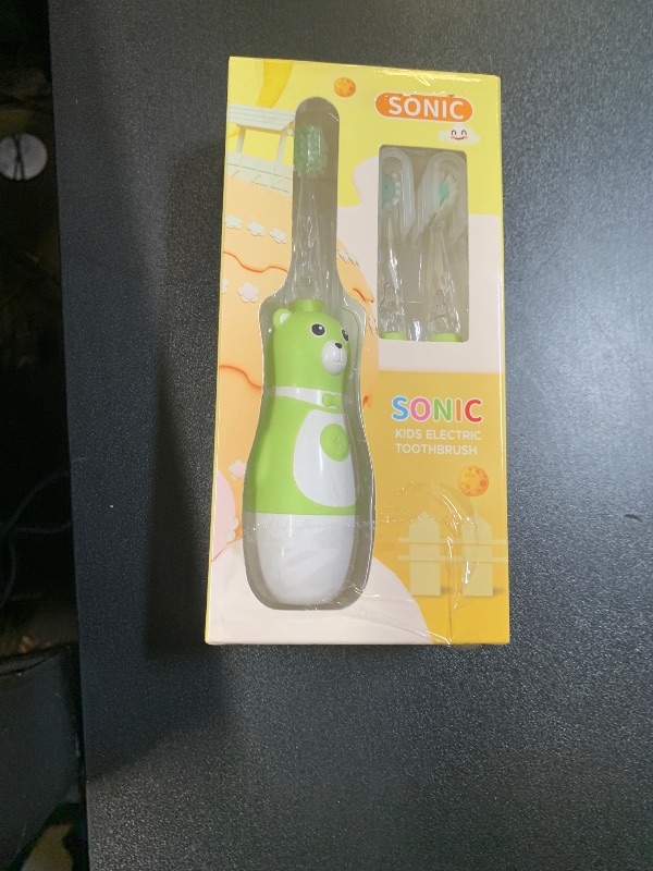 Photo 1 of Sanguisync Kids Battery-Powered Electric Toothbrush for Toddler Ages 2-10, Extra Soft Bristles with 3 Cleaning Modes, 2-Min LED Timer IPX7 Waterproof Deep Clean