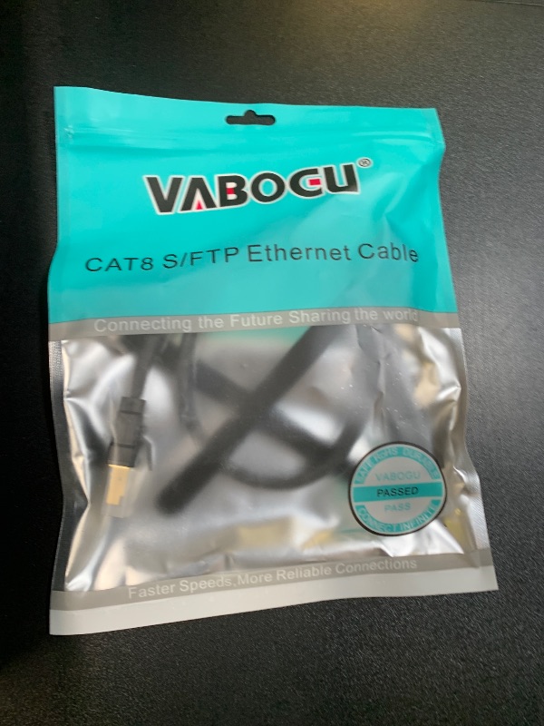 Photo 1 of Cat 8 Ethernet Cable, 1.5Ft 3Ft 6Ft 10Ft 15Ft 20Ft 30Ft 40Ft 50Ft 60Ft 100Ft Heavy Duty High Speed Internet Network Cable, Professional LAN Cable Shielded in Wall, Indoor&Outdoor