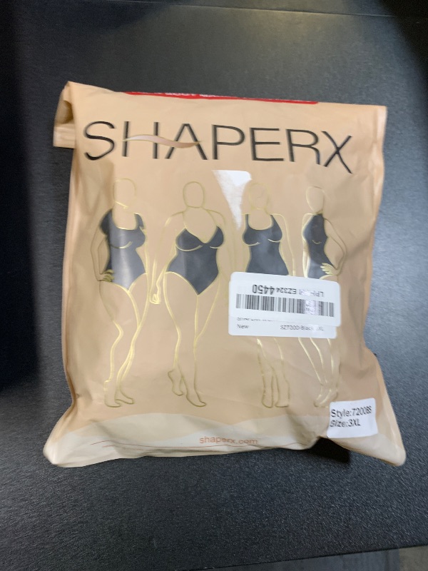 Photo 1 of SHAPERX Women's Fajas Colombianas Shapewear Postpartum Tummy Control Body Shaper Butt Lifter Bodysuit,SZ7200-Black-3XL